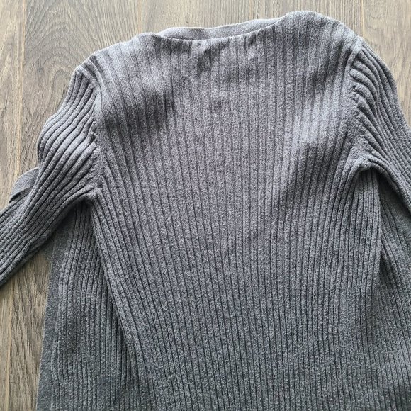 Midi Ribbed Tie-Neck Cardigan - Picture 7 of 7